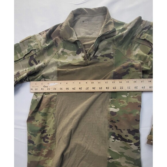 Advanced Combat Shirt MEDIUM 1/4 ZIP Long Sleeve Flame Resistant Multicam Camo - Picture 8 of 8